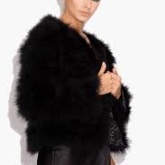 Murray Albeid Woman Fluffy Feather Jacket - Picture 5 of 5